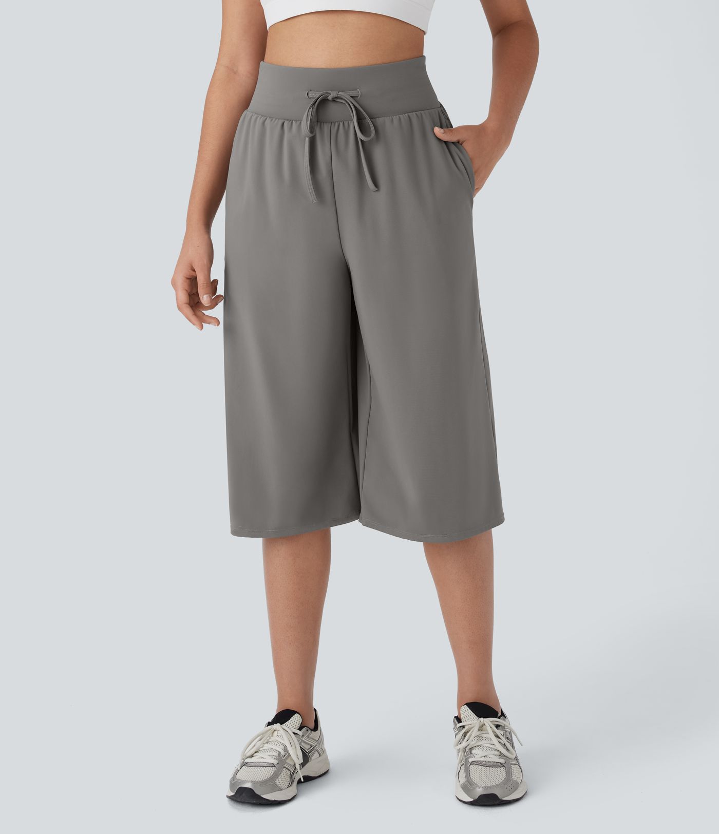 Softlyzero™ Airy - Yogahose mit hohem Bund, Seitentaschen, Kordelzug und Cool-Touch