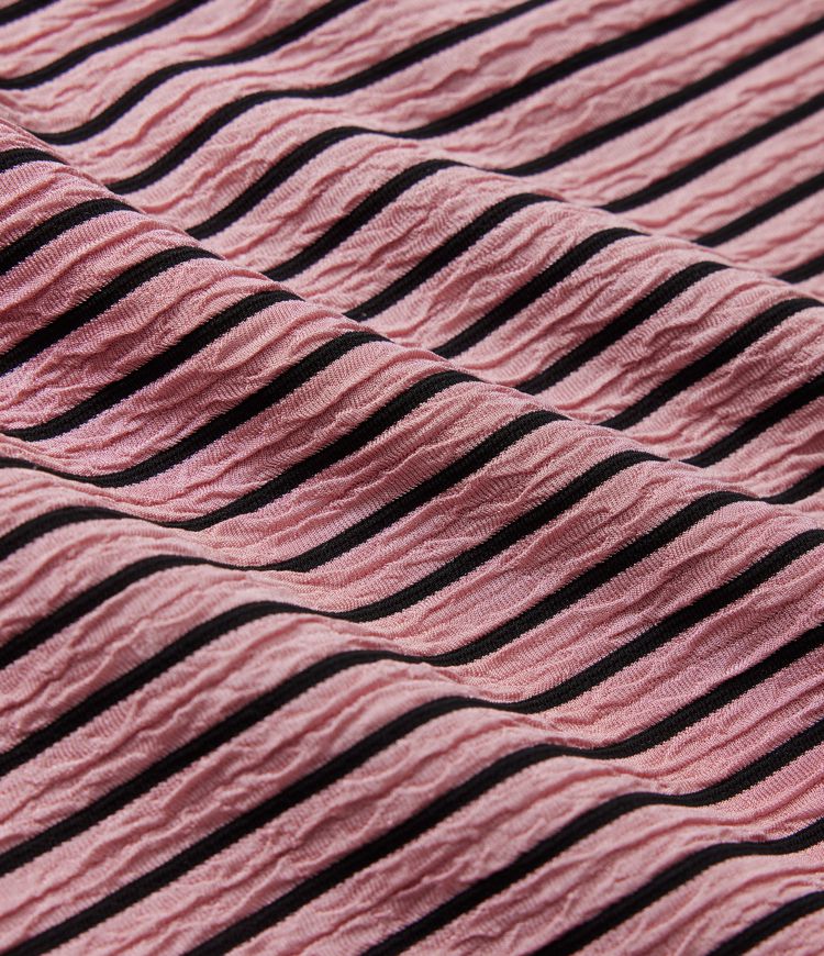 Casual high-waisted striped joggers with side pockets