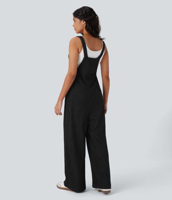 Pockets Casual Overalls