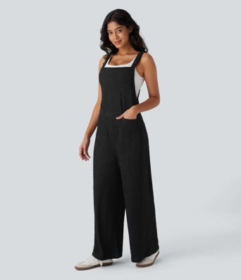 Pockets Casual Overalls