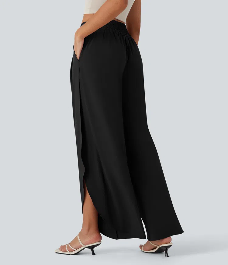 Breezeful™ High Waisted Ruched Pocket Flowy Quick Dry Pants
