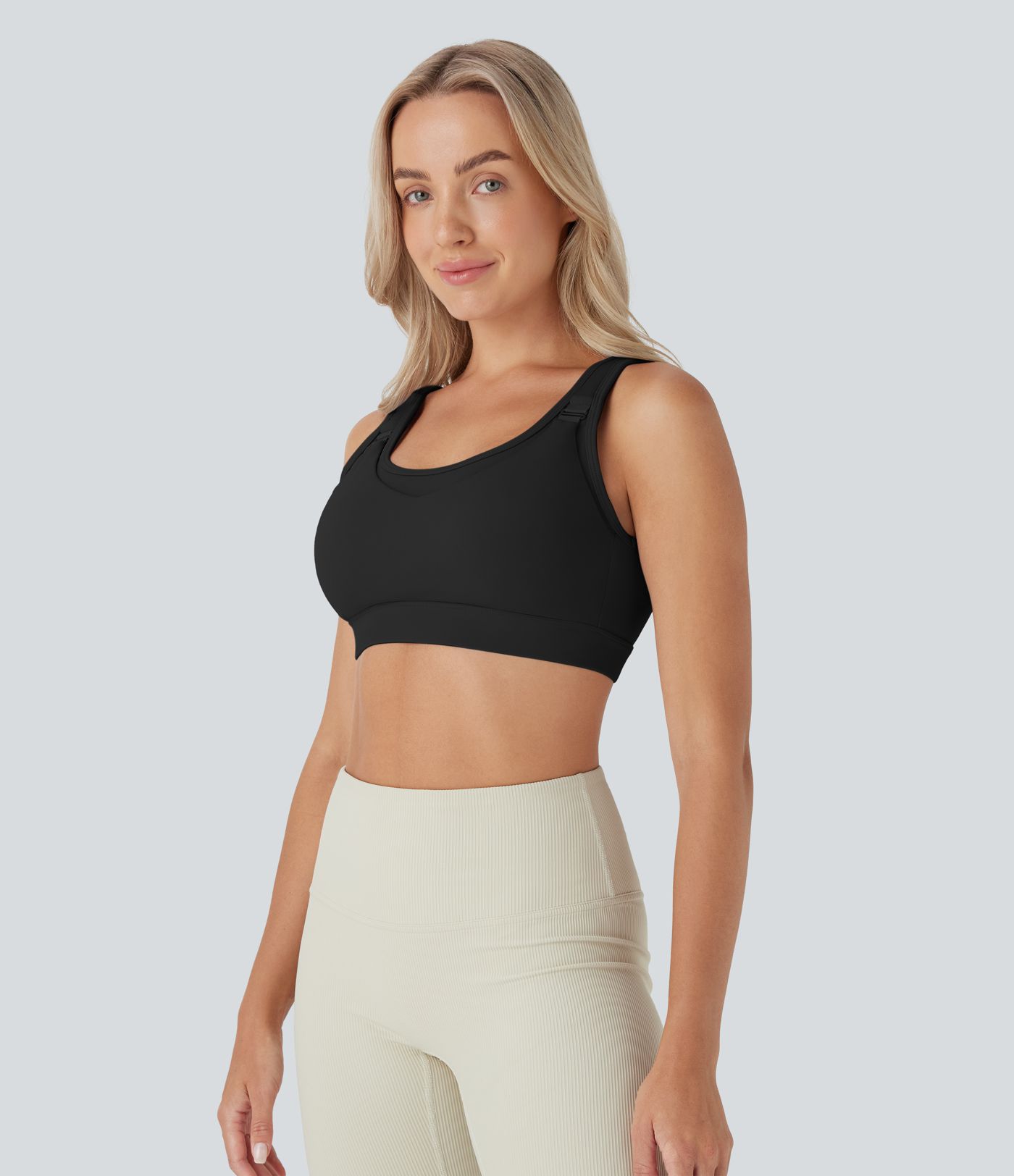 SoftlyZero™ Airy Low Support Adjustable Buckle  Nursing Yoga Sports Bra A-C Cups
