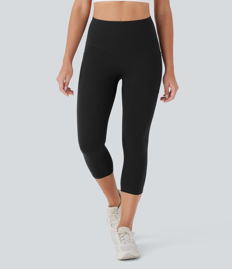 Halara UltraSculpt™ SoCinched High Waisted Butt Lifting Tummy Control Side Pocket Shaping Capri Training Leggings