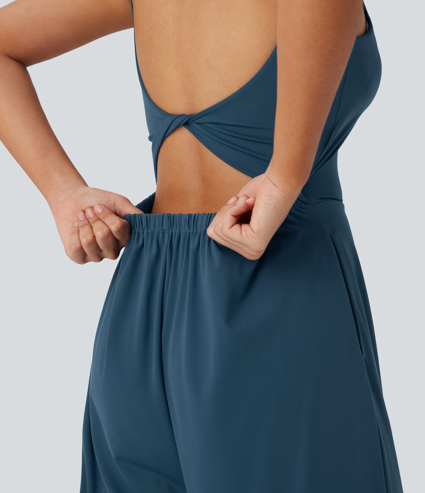 SoftlyZero™ Airy Double Straps Pocket Cool Touch Yoga Jumpsuit-Easy Peezy Edition