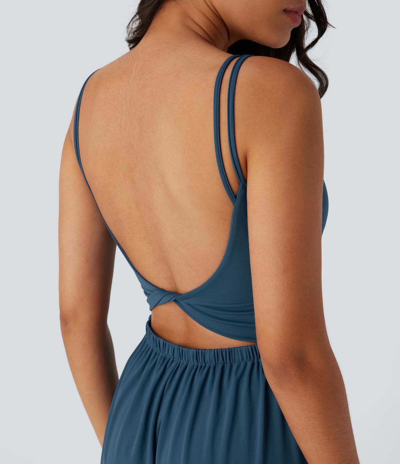 SoftlyZero™ Airy Double Straps Pocket Cool Touch Yoga Jumpsuit-Easy Peezy Edition