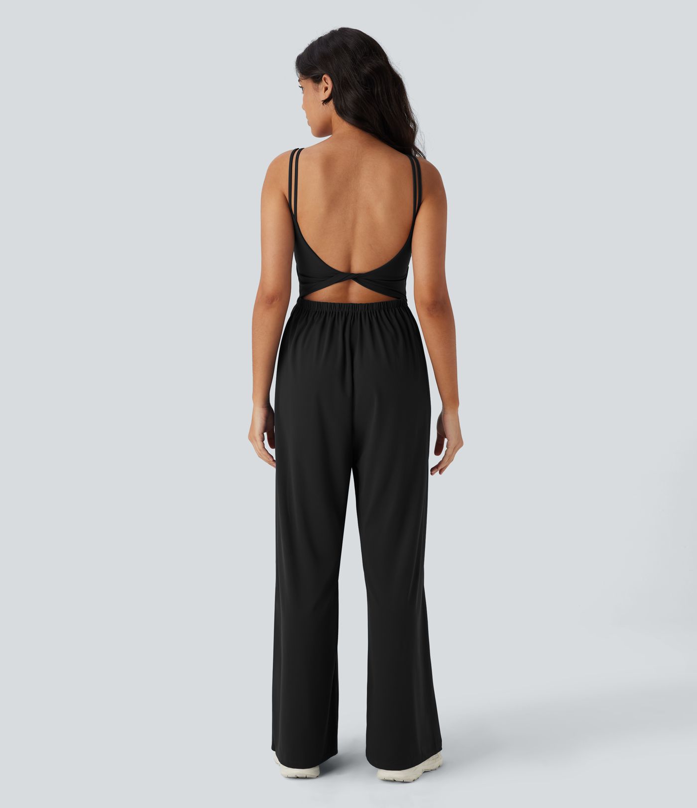 SoftlyZero™ Airy Double Straps Pocket Cool Touch Yoga Jumpsuit-Easy Peezy Edition