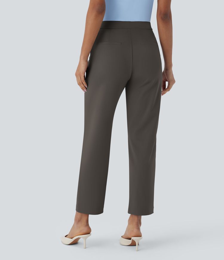 HaloTek Air™ High Waisted Side Pocket Ankle Length Tapered Work Pants