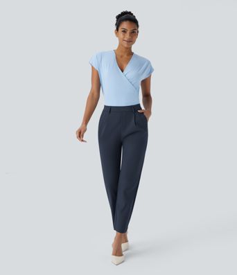 Halara Flex™ DayStretch High Waisted Pocket Ankle Length Tapered Work Pants
