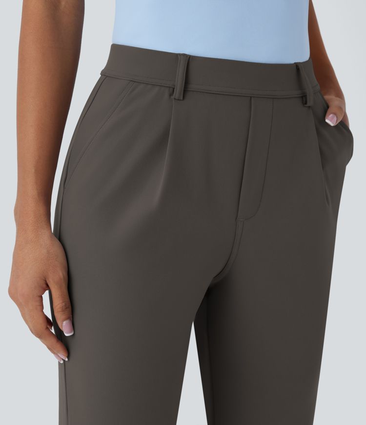 HaloTek Air™ High Waisted Side Pocket Ankle Length Tapered Work Pants