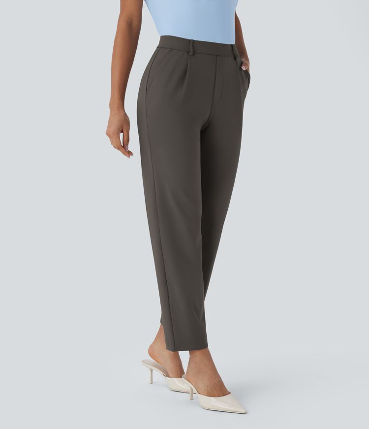 HaloTek Air™ High Waisted Side Pocket Ankle Length Tapered Work Pants