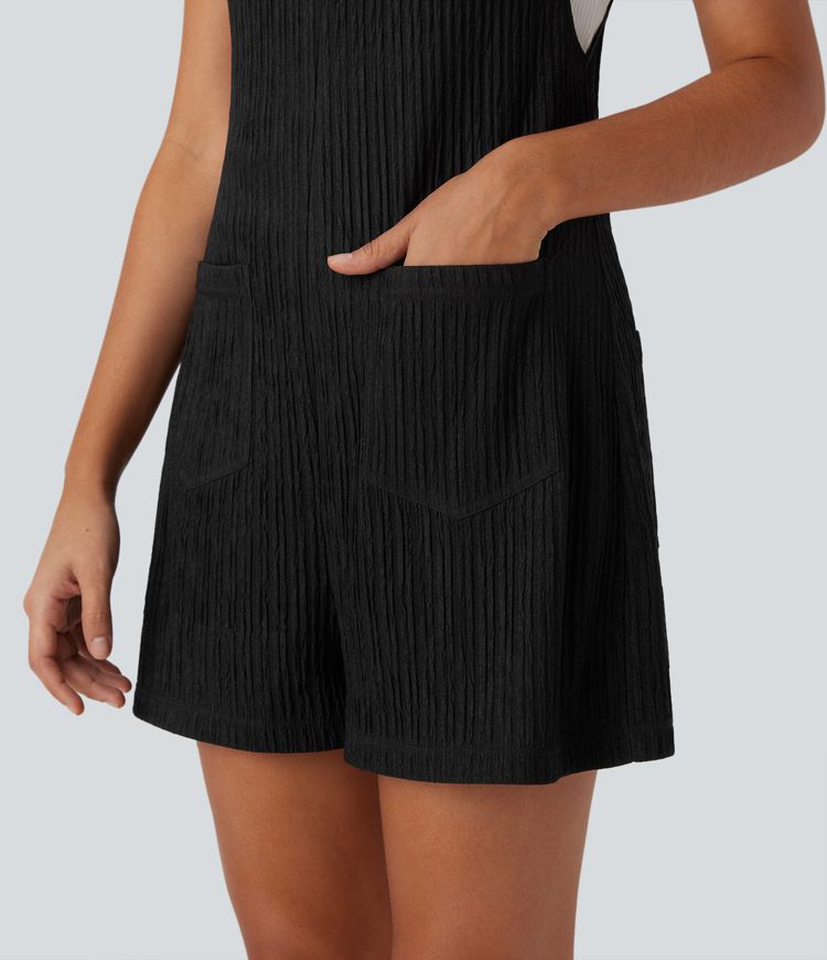 Pockets Casual Overalls