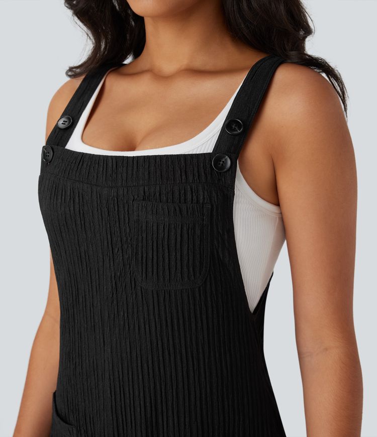 Pockets Casual Overalls