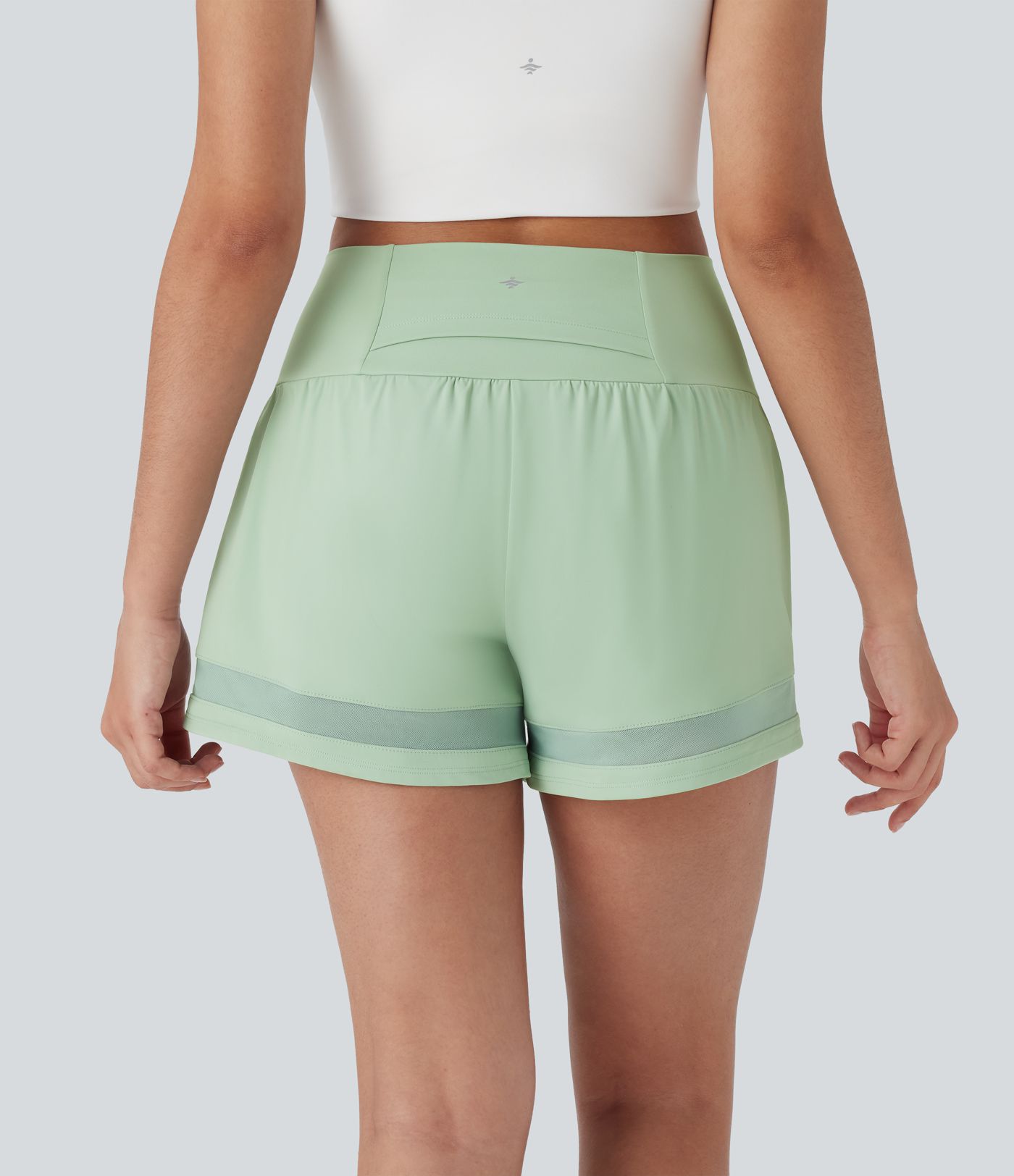 Softlyzero™ Airy Mid Rise 2-in-1 Back & Side Pocket Contrast Mesh  Workout Shorts