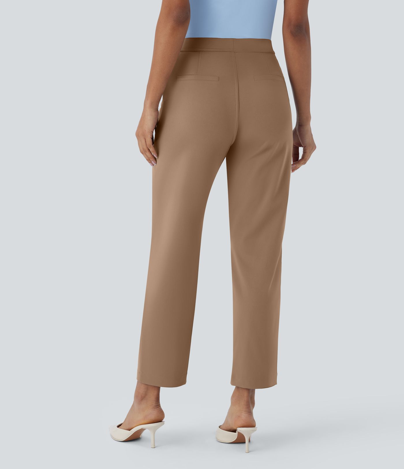 Halara Flex™ DayStretch High Waisted Pocket Ankle Length Tapered Work Trousers