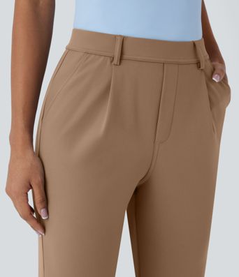 Halara Flex™ DayStretch High Waisted Pocket Ankle Length Tapered Work Trousers