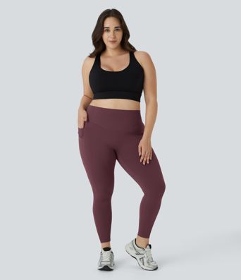 Halara UltraSculpt™ High Waisted Scrunch Butt Lifting Tummy Control Pocket Shaping Training Plus Size Leggings