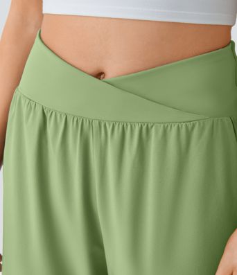 Breezeful™ Hohe Taille Überkreuz-Seitentasche Split Quick Dry Resort Hose