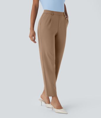 Halara Flex™ DayStretch High Waisted Pocket Ankle Length Tapered Work Trousers