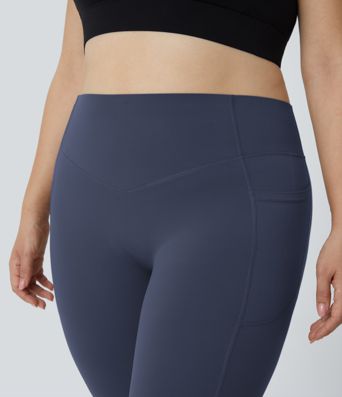 Halara UltraSculpt™ SoCinched Leggings de cintura alta con control de abdomen, realce de glúteos, bolsillos y moldeado para tallas grandes