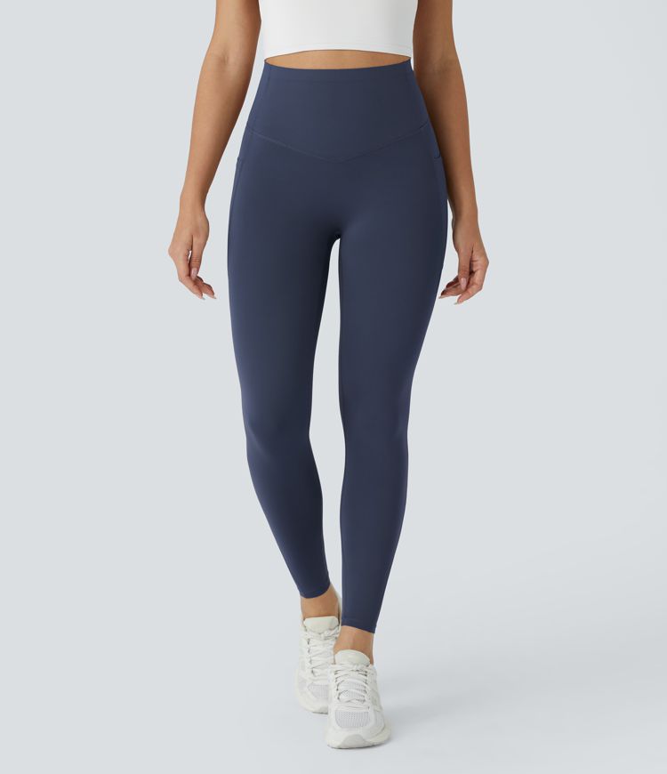 SoCinched High Waisted Butt Lifting Tummy Control Side Pocket Shaping Workout UltraSculpt Leggings