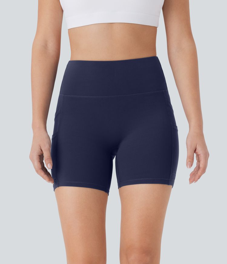 Pantalón corto Softlyzero™ yoga ciclista tiro alto bolsillo doble 12.5cm - UPF50+