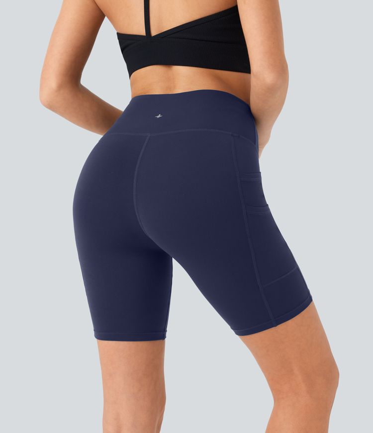 SoftlyZero™ High Waisted Double Pockets Yoga Biker Shorts 7''-UPF50+