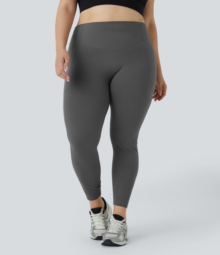 SoCinched High Waisted Butt Lifting Tummy Control Side Pocket Shaping Training UltraSculpt Plus Size Leggings