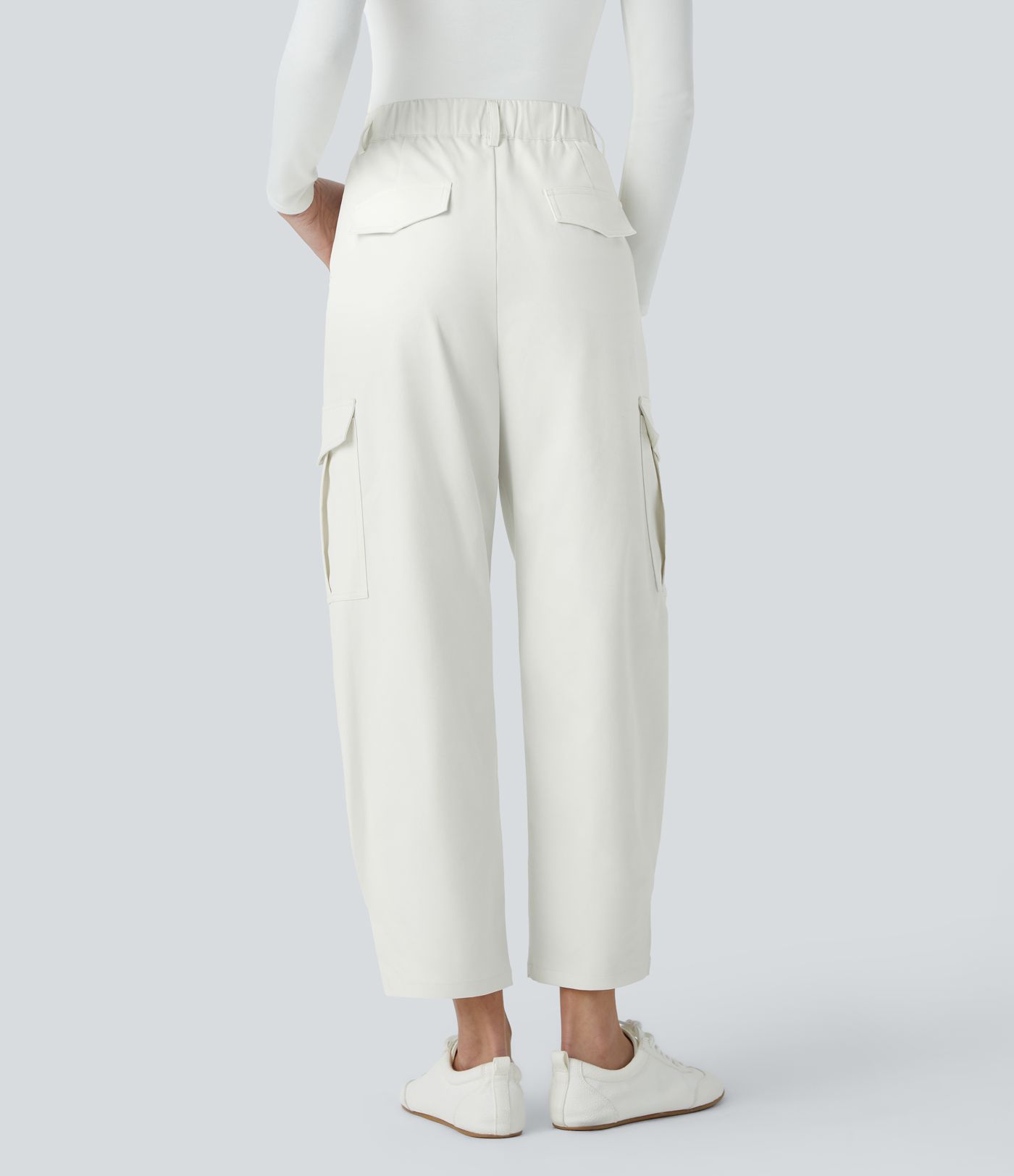 Pantalon de travail Halara Flex™ cargo barrel, taille haute, résistant à l’eau et à l’usure, avec poches