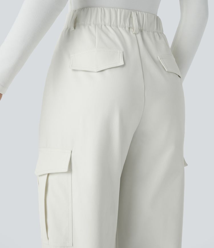 Pantalon de travail Halara Flex™ cargo barrel, taille haute, résistant à l’eau et à l’usure, avec poches