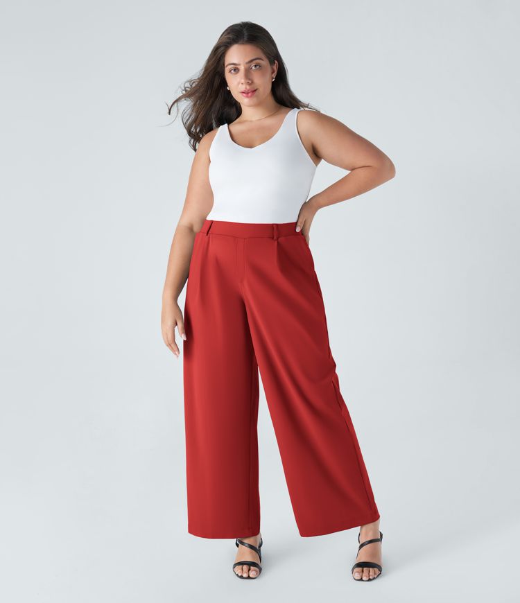 Halara Flex™ DayStretch High Waisted Pocket Straight Leg Work Plus Size Pants