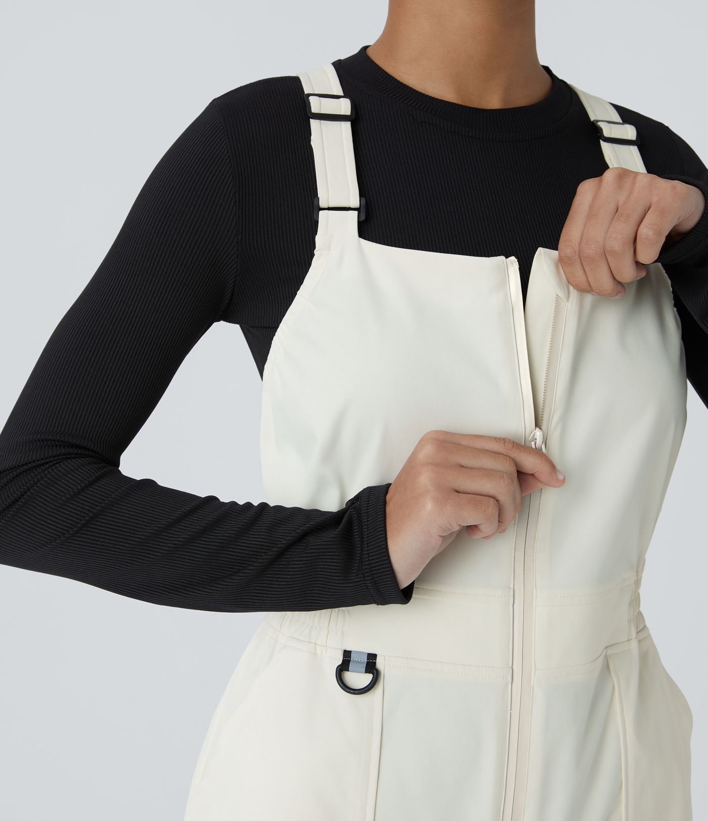 Water Repellent Wear-Resistant Zipper Pockets Camping Overalls