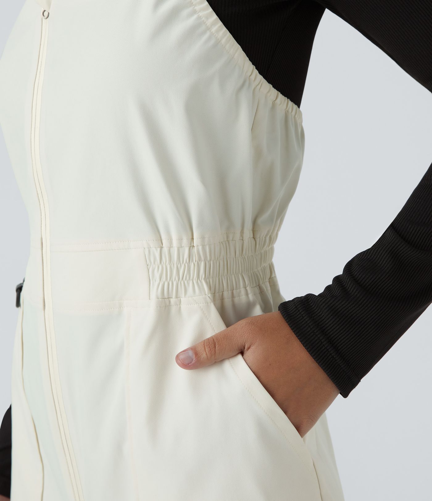 Water Repellent Wear-Resistant Zipper Pockets Camping Overalls