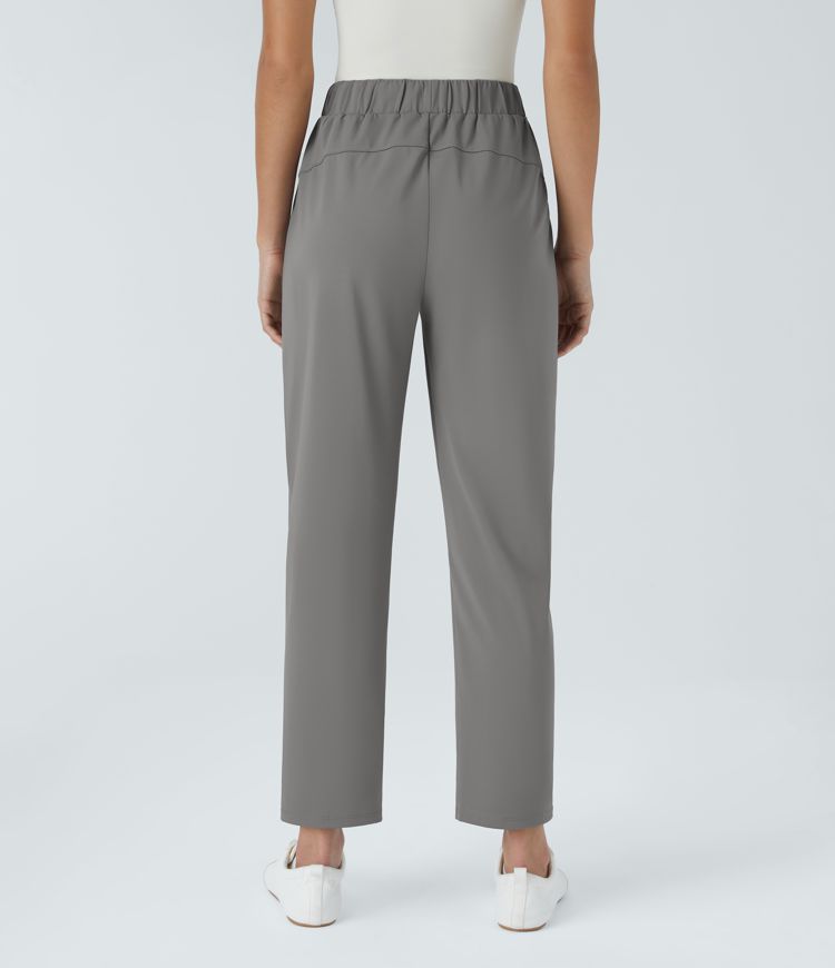 Halara Flex™ Mid Rise Drawstring Side Pocket Work Trousers