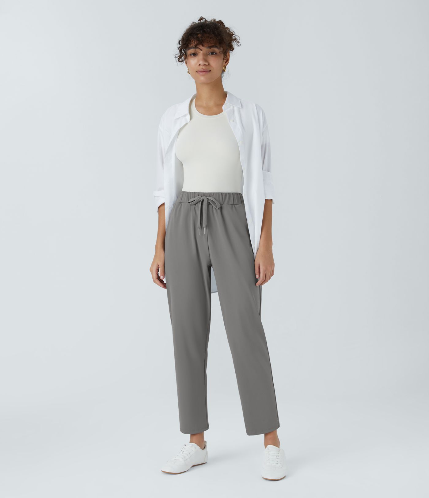 Halara Flex™ DayStretch Mid Rise Drawstring Pocket Work Trousers