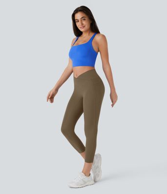 Softlyzero™ Crossover Capri-Leggings mit hohem Bund