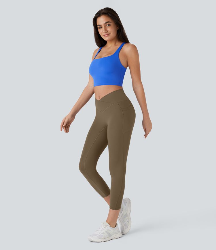 Softlyzero™ Crossover Capri-Leggings mit hohem Bund