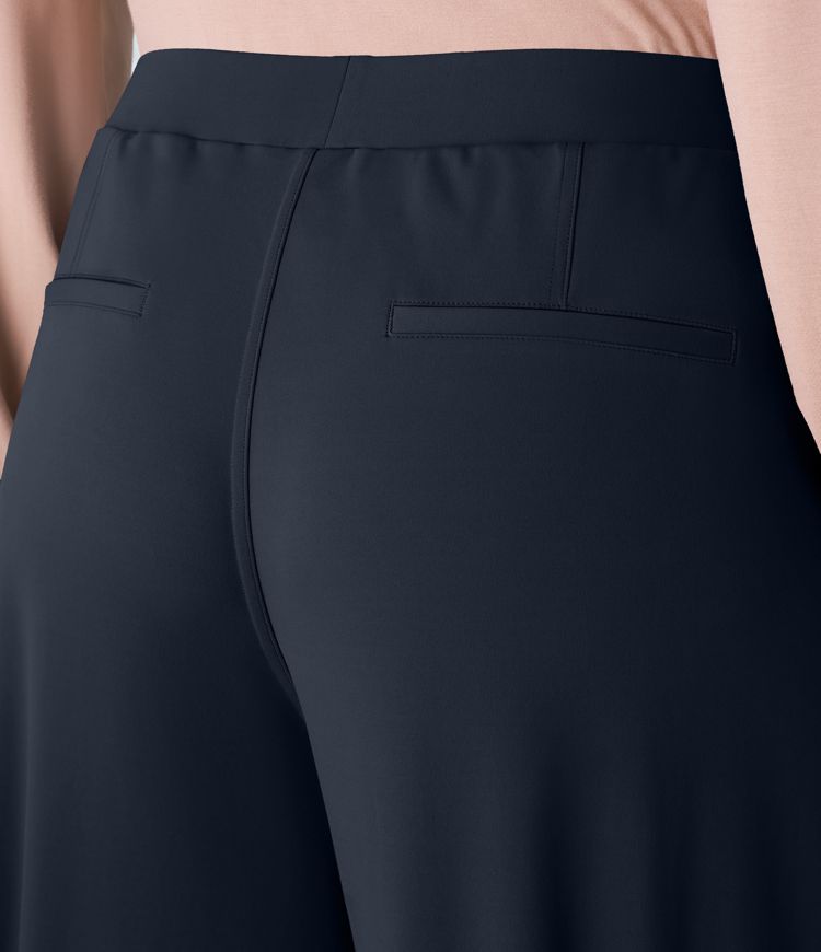 Hohe Taille Taschen Gerade Bein Arbeitshose in Übergröße