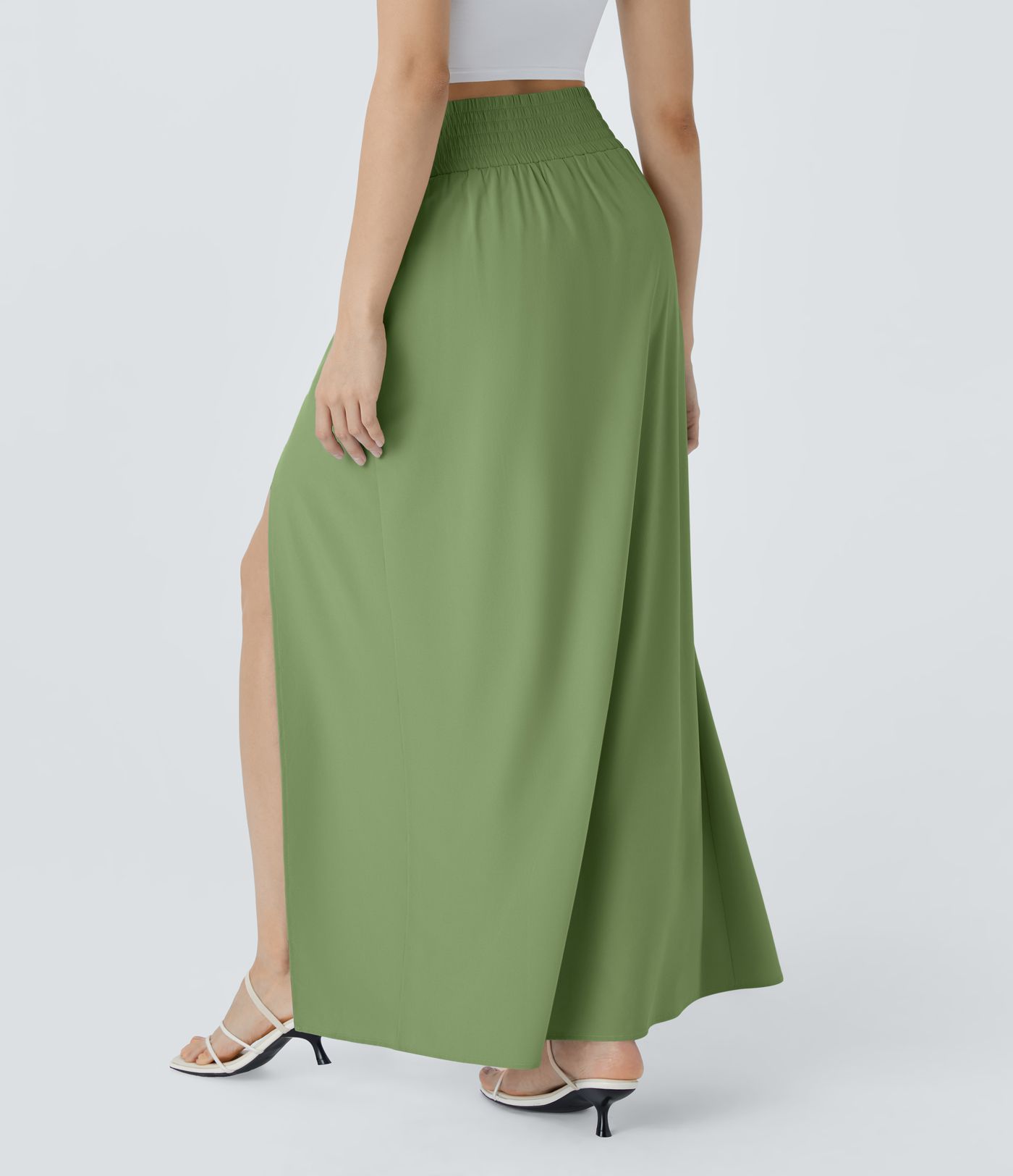Breezeful™ High Waisted 2-in-1 Pocket Flowy Maxi Quick Dry Casual Skirt