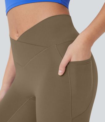 Softlyzero™ Crossover Capri-Leggings mit hohem Bund