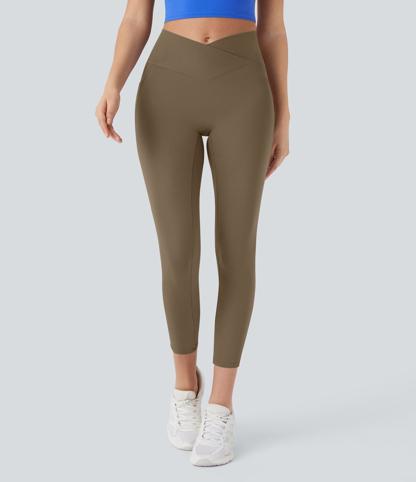 Softlyzero™ Crossover Capri-Leggings mit hohem Bund