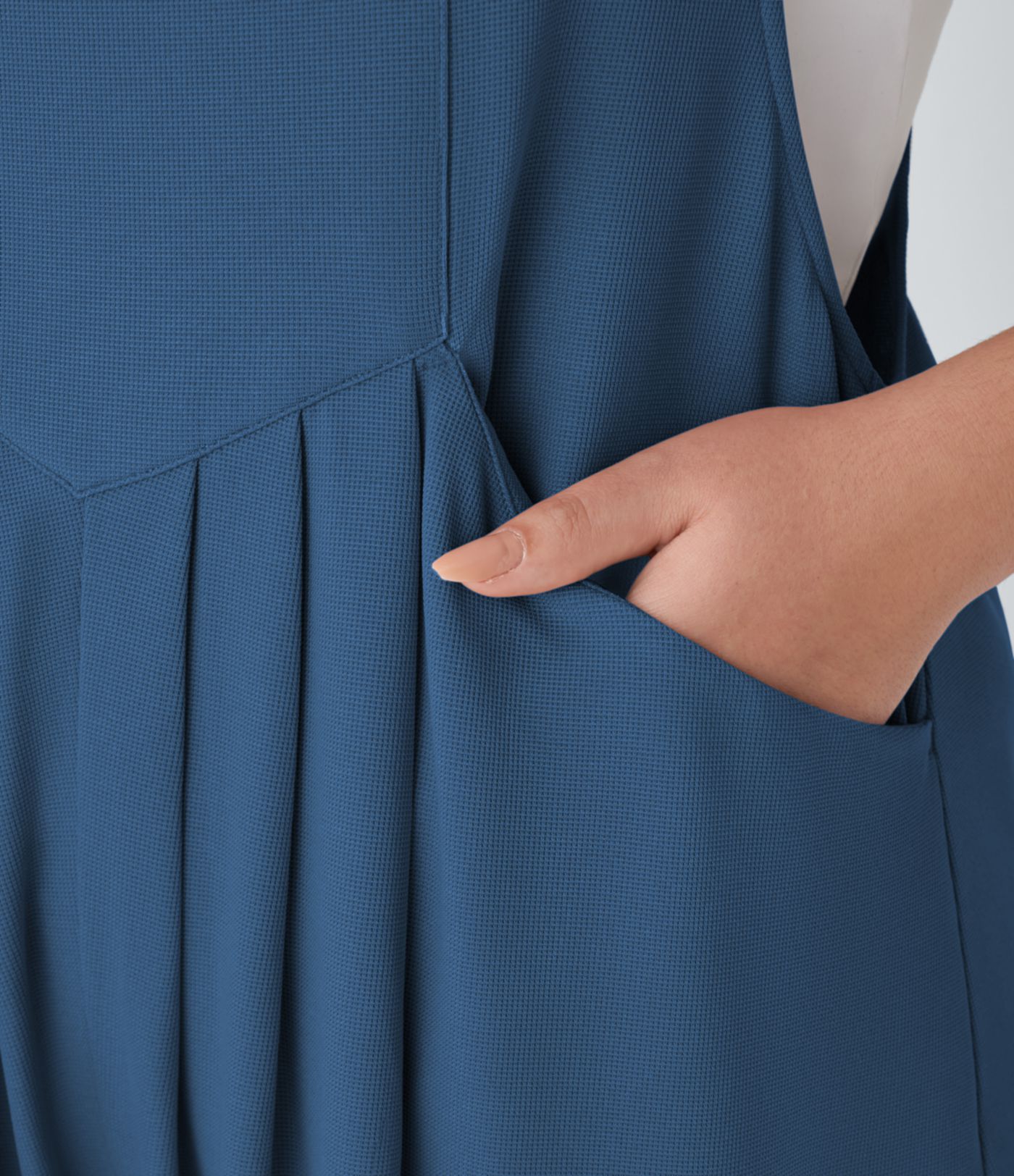 Adjustable Strap Button Multiple Pockets Waffle Casual Plus Size Dungarees