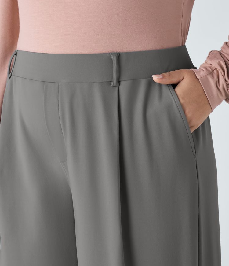 Halara Flex™ High Waisted Pocket Straight Leg Work Plus Size Pants
