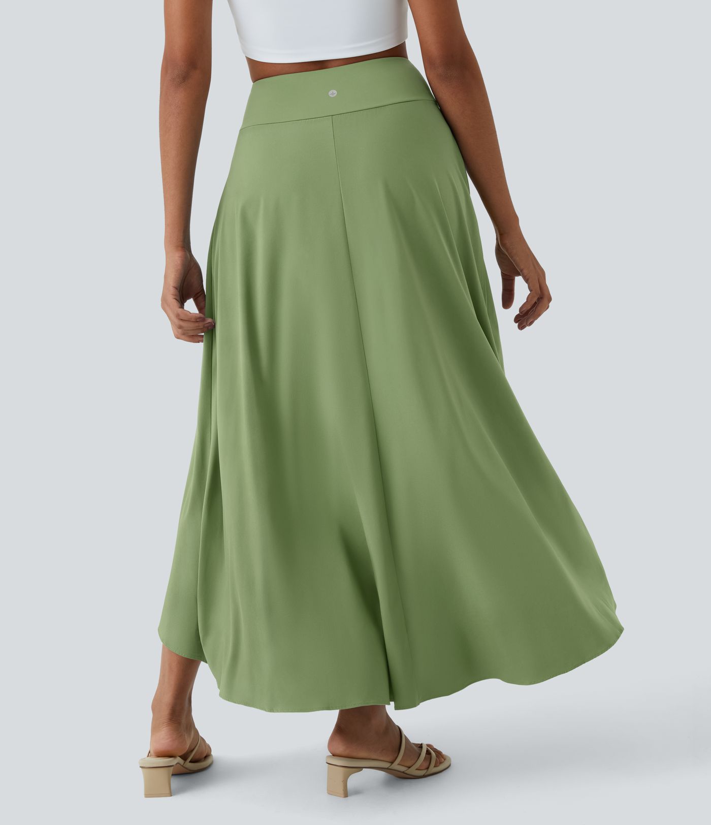 Breezeful™ High Waisted High Low Ruffle 2-in-1 Flowy Quick Dry Casual Regular Maxi Skirt