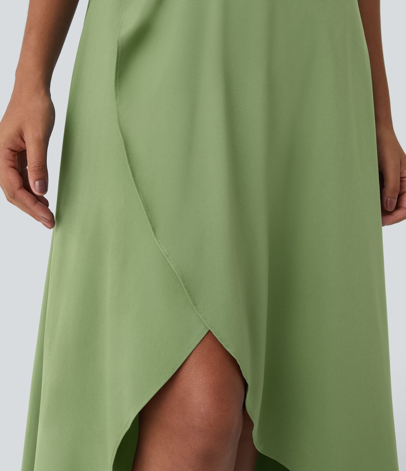 Breezeful™ High Waisted High Low Ruffle 2-in-1 Flowy Quick Dry Casual Regular Maxi Skirt