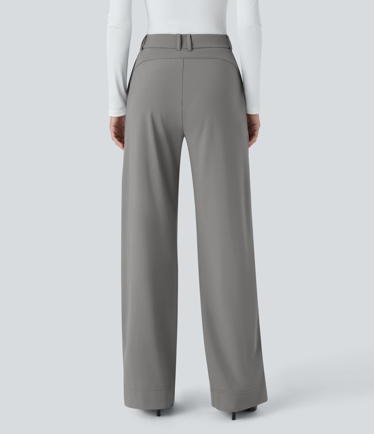 Halara Flex™ High Waisted Side Pocket Straight Leg Work Trousers