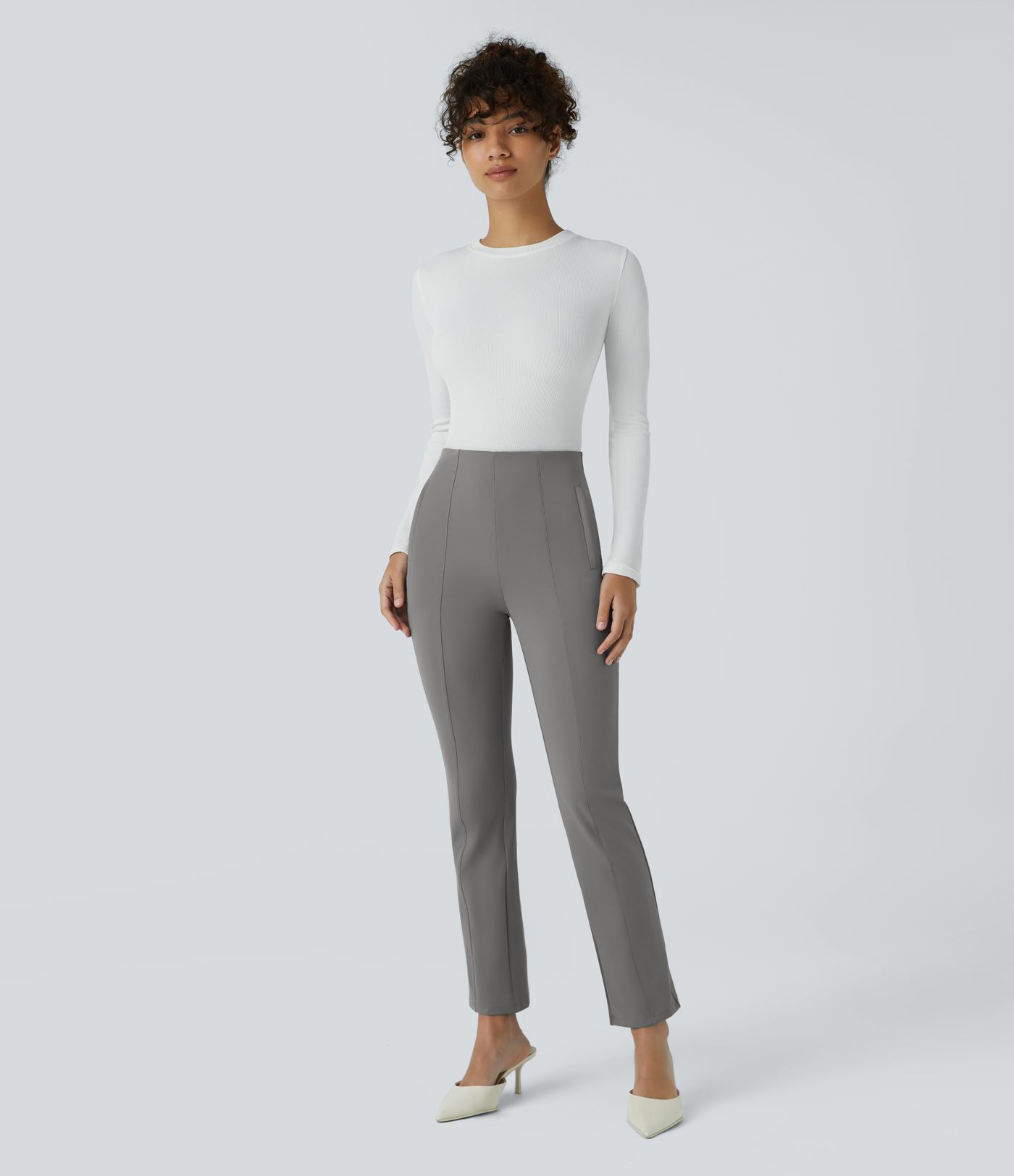 DayStretch Halara Flex™ High Waisted Side Zip Pocket 7/8 Work Trousers