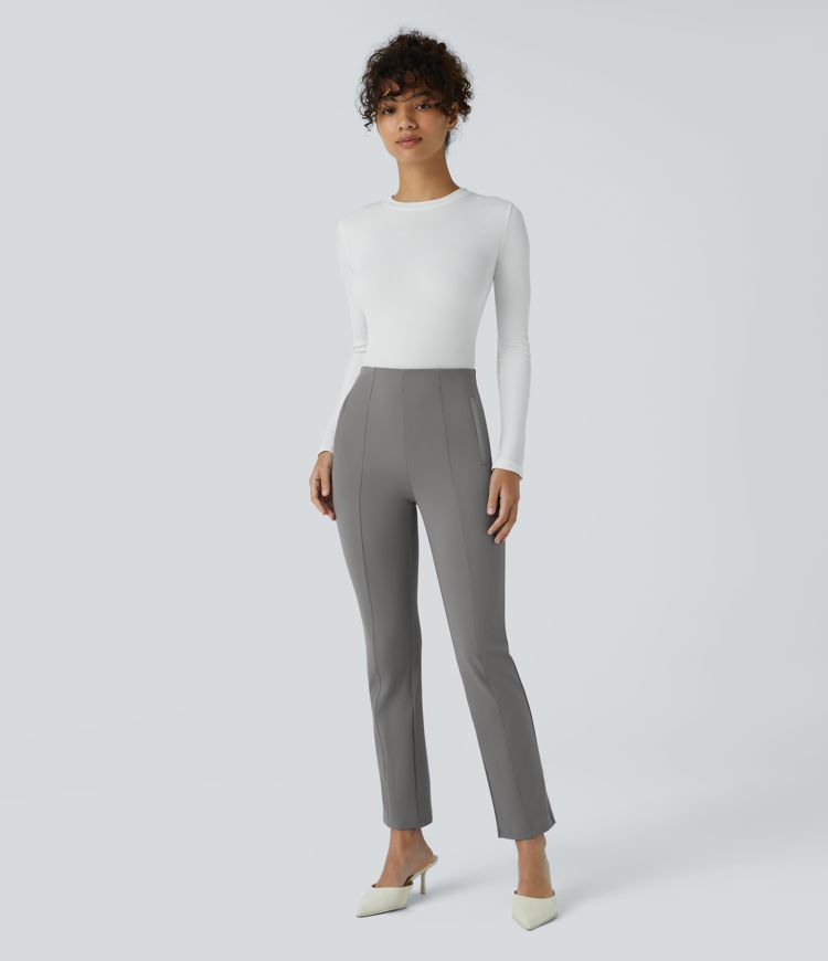 Halara Flex™ High Waisted Side Zip Pocket 7/8 Work Trousers