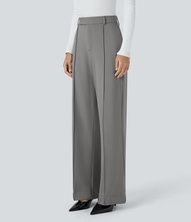 Halara Flex™ High Waisted Side Pocket Straight Leg Work Trousers
