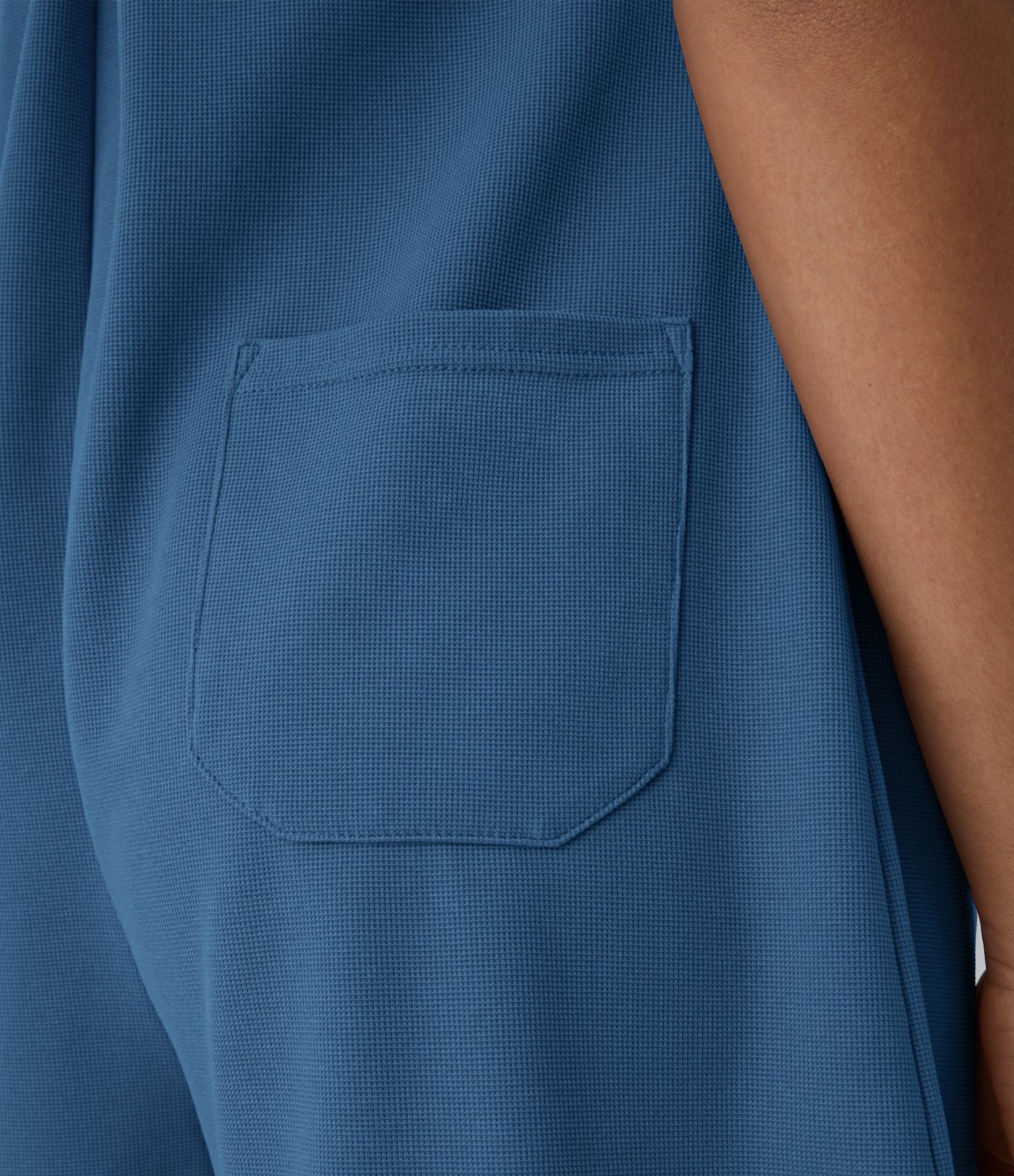 Pockets Waffle Casual Short Overalls