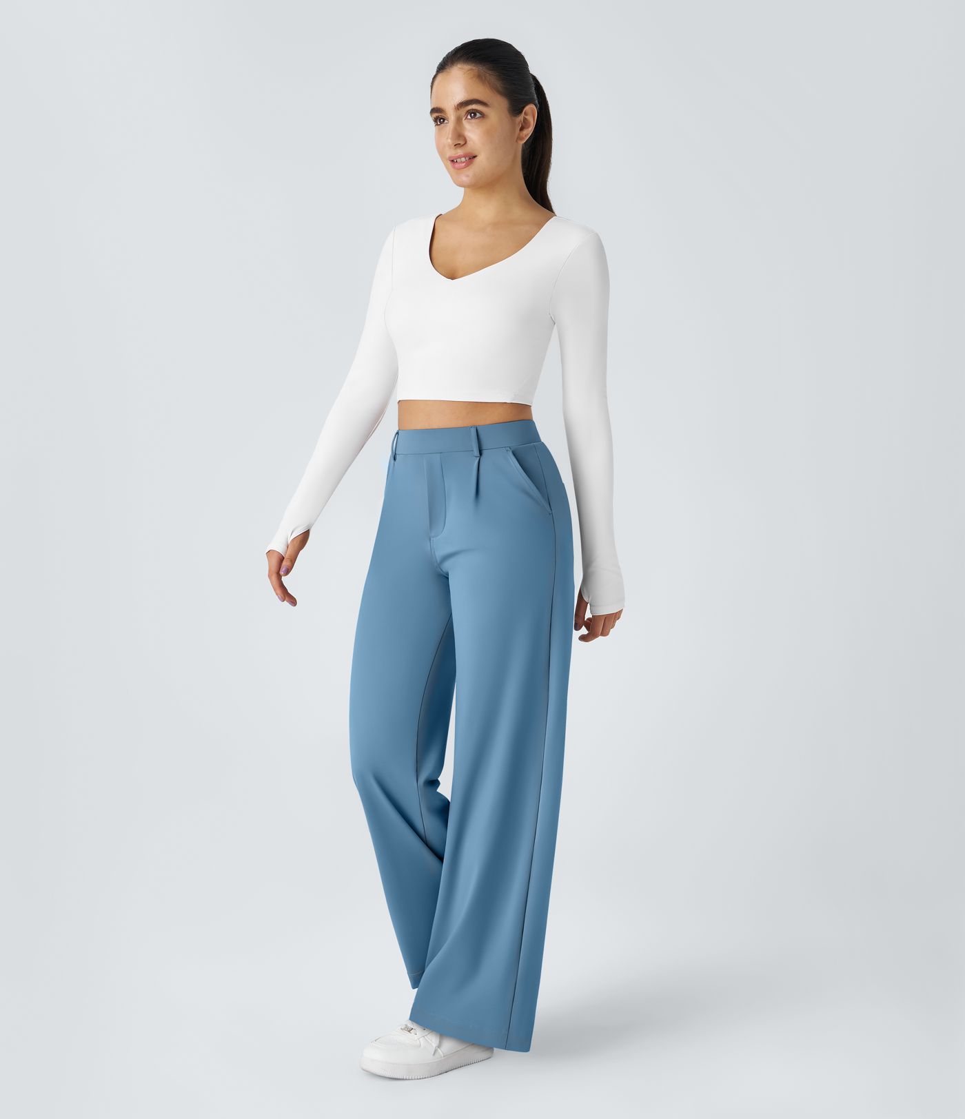 Halara Flex™ DayStretch High Waisted Pocket Straight Leg Work Pants